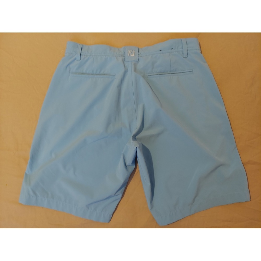 Mens FJ FootJoy Golf Shorts 32 Blue Khaki Athletic Chino